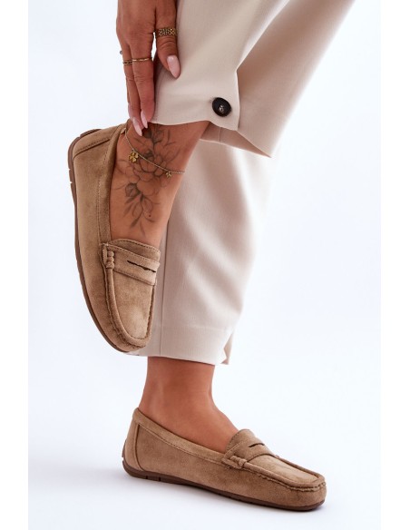 Women's Suede Moccasins Brown Lenvie