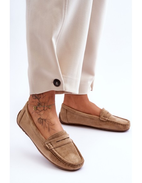 Women's Suede Moccasins Brown Lenvie