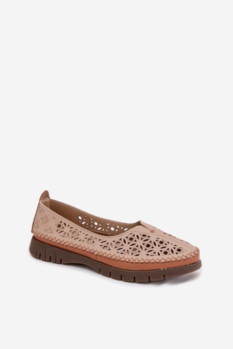 Women's Openwork Flats Sergio Leone SP-006 Pink