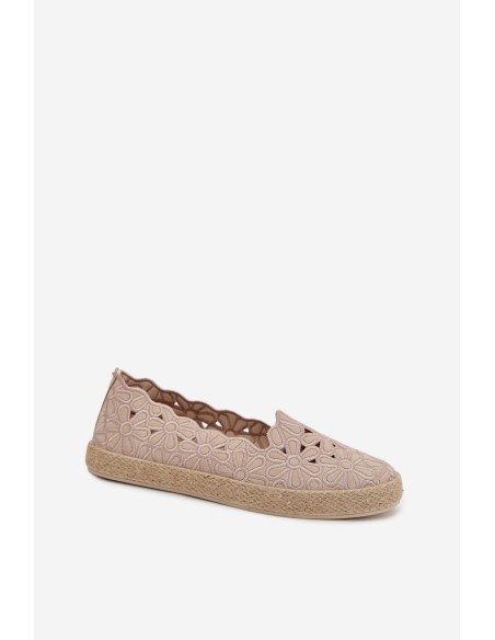 Women's Beige Platform Espadrilles Naloenma
