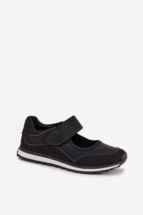 Women's Sports Shoes with Velcro Black Aveliette