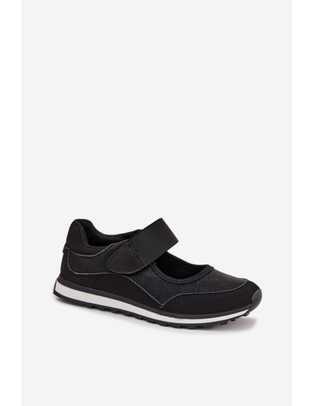 Women's Sports Shoes with Velcro Black Aveliette