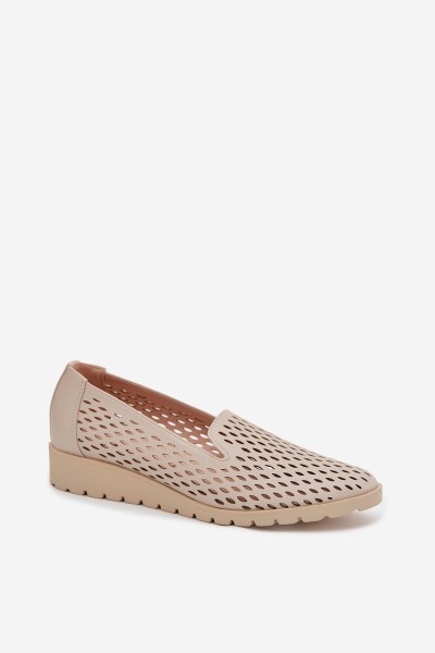 Women's Perforated Loafers Beige Flariette 2