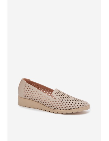 Women's Perforated Loafers Beige Flariette