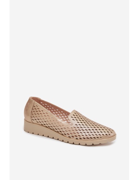 Women's Openwork Flats Gold Flariette