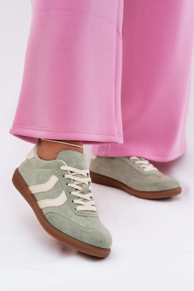 Women's Sneakers Made of Eco Suede Green Jesavella
