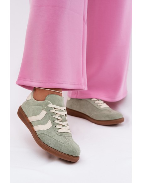 Women's Sneakers Made of Eco Suede Green Jesavella