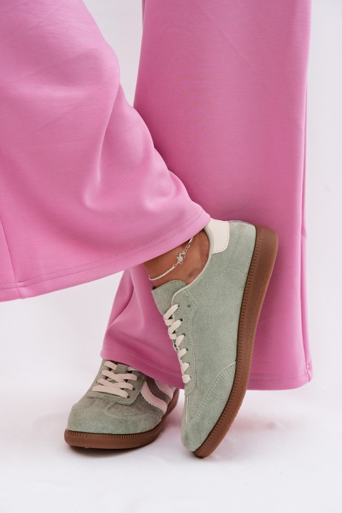 Women's Sneakers Made of Eco Suede Green Jesavella
