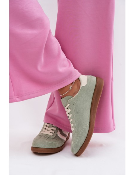 Women's Sneakers Made of Eco Suede Green Jesavella