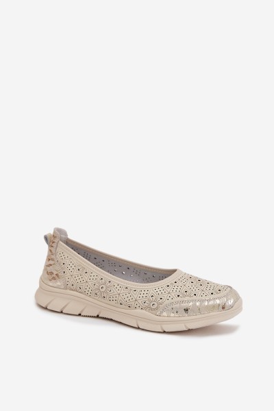 Beige Openwork Ballerinas Palorette 2