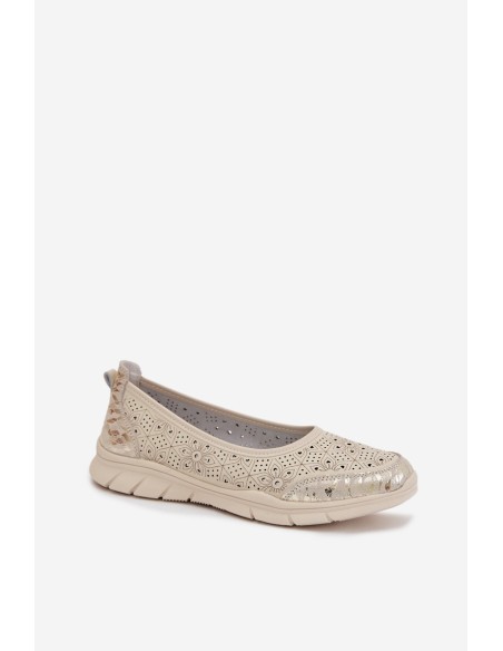 Beige Openwork Ballerinas Palorette
