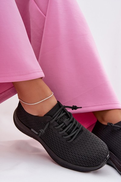 Women's Material Sports Shoes Black Carmivelle