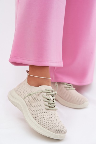 Material Women's Sports Shoes Beige Carmivelle 2