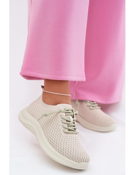 Material Women's Sports Shoes Beige Carmivelle