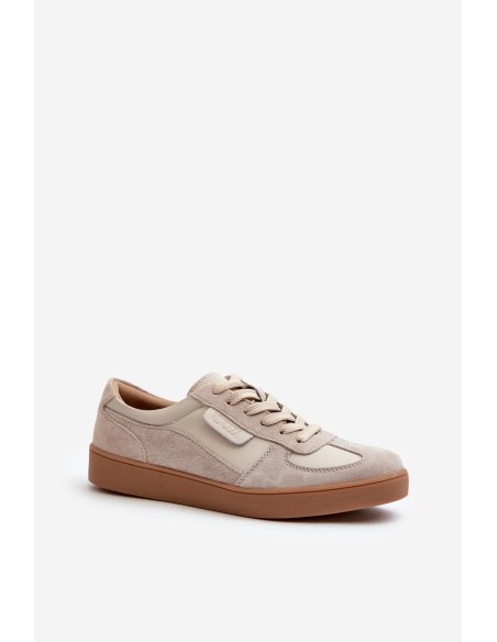 Leather Suede Women's Sneakers Vinceza 7933 Gray