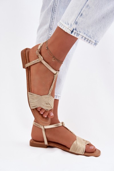 Women's Flat Yellow Sandals Nexora