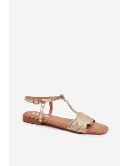 Women's Flat Yellow Sandals Nexora