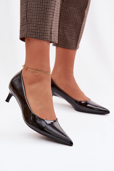 Patent Leather Low Heel Black Girela