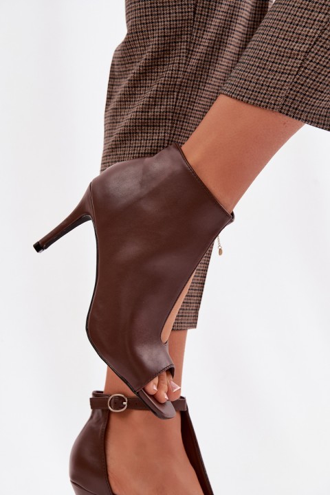 Women's High Heel Chocolate Sandals Helira