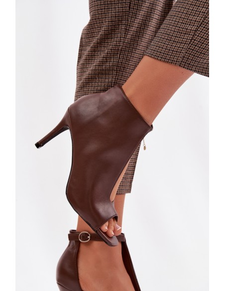 Women's High Heel Chocolate Sandals Helira