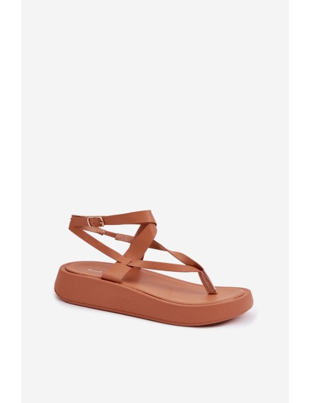 Women's Flip Flops Platform Camel Gelira