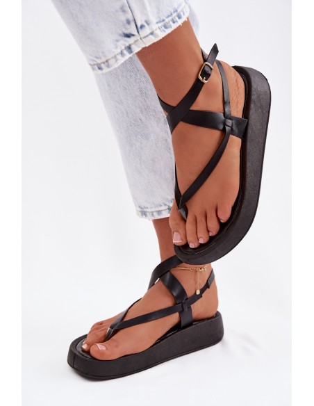 Women's Platform Flip Flops Black Gelira