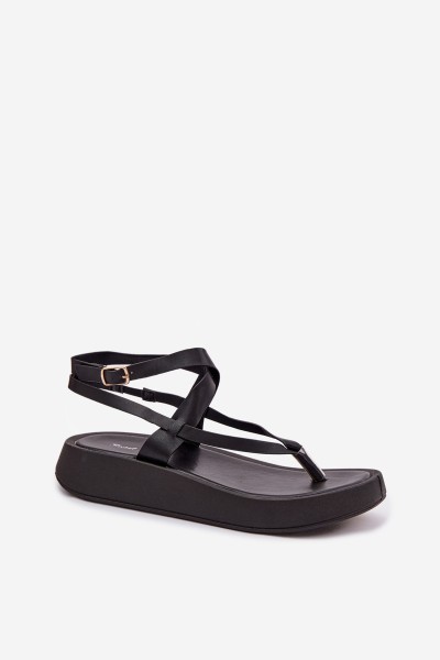 Women's Platform Flip Flops Black Gelira 2
