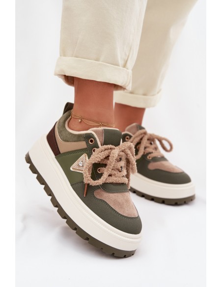 Women's Insulated Platform Sneakers Green Florinda