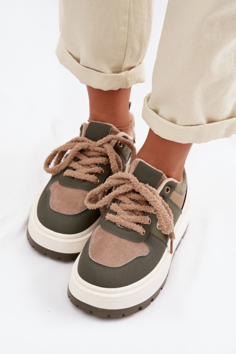 Women's Insulated Platform Sneakers Green Florinda