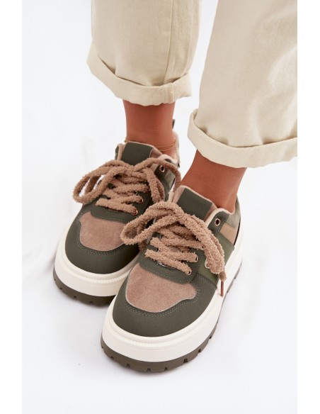 Women's Insulated Platform Sneakers Green Florinda