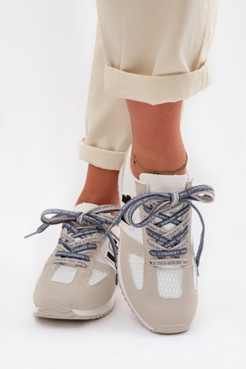 Women's Sneakers With Decorative Lacing Gray Henira