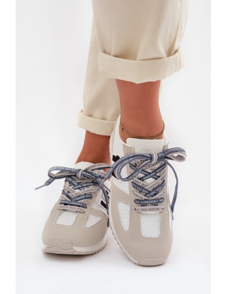 Women's Sneakers With Decorative Lacing Gray Henira