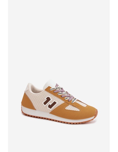 Women's Sneakers with Decorative Lacing Yellow Henira