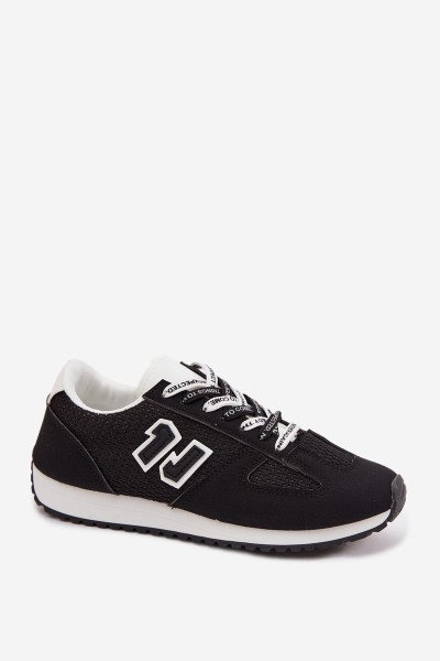 Women's Sneakers With Decorative Laces Black Henira 2