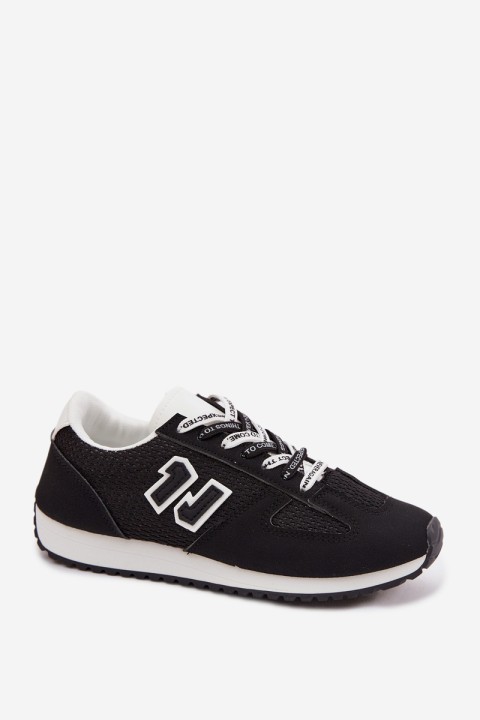 Women's Sneakers With Decorative Laces Black Henira