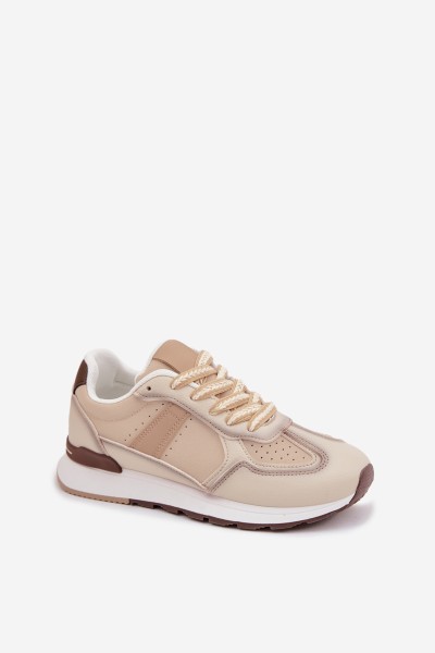 Women's Sneakers Made of Eco Leather Beige Kelira 2