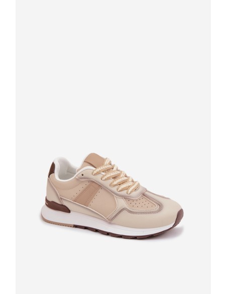 Women's Sneakers Made of Eco Leather Beige Kelira