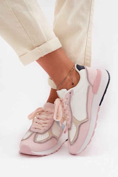 Women's Eco Leather Sneakers Pink Kelira