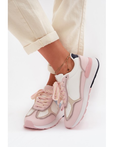 Women's Eco Leather Sneakers Pink Kelira