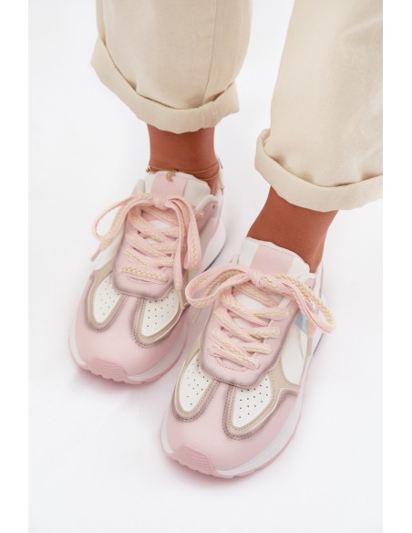 Women's Eco Leather Sneakers Pink Kelira