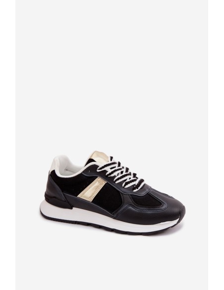 Women's Eco Leather Sneakers Black Kelira