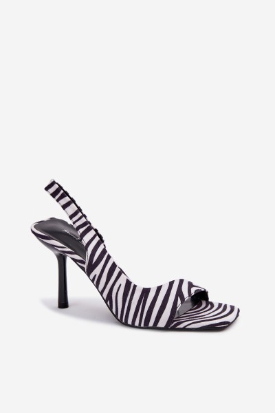 Women's High Heel Sandals With Eco Suede Zebra Calvoria 2