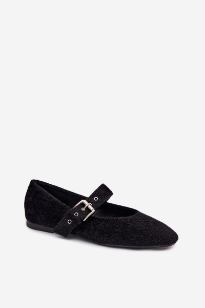 Women's Ballerinas With Strap Black Pamira 2