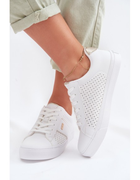 Women's Perforated Sneakers Big Star TT274291 White