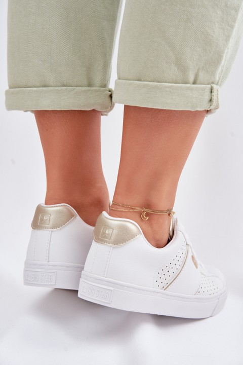 Women's Perforated Sneakers Big Star TT274291 White