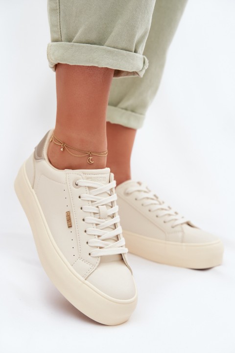 Big Star TT274806 Beige Platform Sneakers