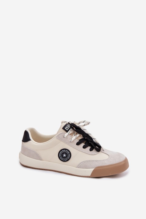 Women's Sneakers With Double Lacing Big Star TT274168 Beige