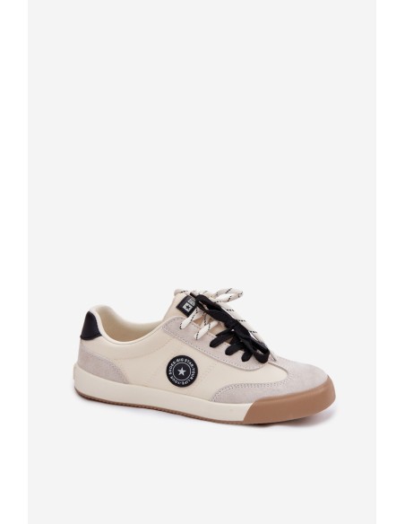 Women's Sneakers With Double Lacing Big Star TT274168 Beige