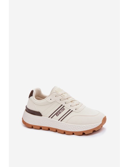 Women's Platform Sneakers Big Star TT274881 Hi-Poly System Beige