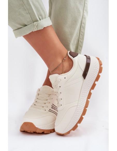 Women's Platform Sneakers Big Star TT274881 Hi-Poly System Beige